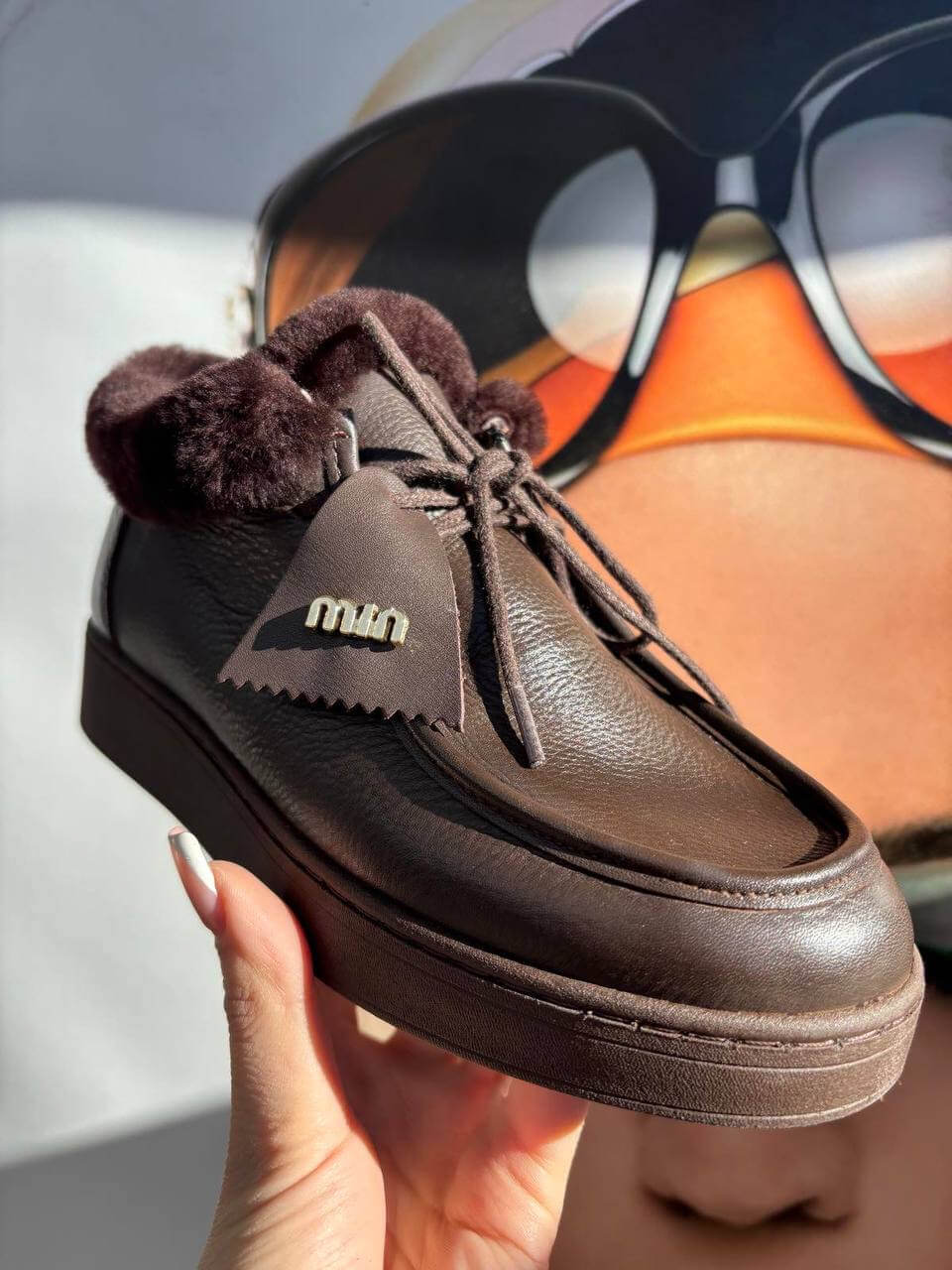 Мокасини жіночі Warm Choco Fur 48231